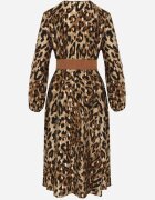 rosa Rochie petrecută Maro cu Vâscoză cu imprimeu leopard cu curea și elastic în talie Annilora