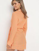rosa Rochie Portocalie petrecută cu guler Qeviana