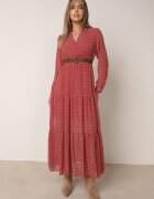 rosa Rochie roșie cu curea Demusa