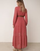rosa Rochie roșie cu curea Demusa