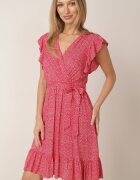 rosa Rochie Roșie cu Curea Rartho