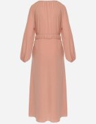 rosa Rochie Roz închis Lejeră Maxi cu nasturi și curea cu cataramă decorativă Liriti