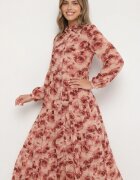 rosa Rochie Roz tip cămașă Maxi cu Volan Mersa