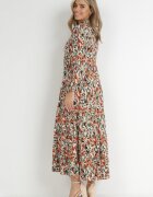 rosa Rochie tip cămașă Portocalie cu volan Paldam