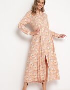 rosa Rochie tip cămașă Portocaliu-Albă Fabillus