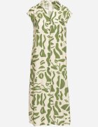 rosa Rochie tip cămașă Verde cu model geometric Saranea