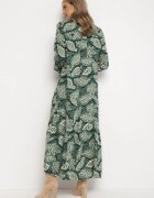 rosa Rochie tip cămașă Verde închis cu flori Zari