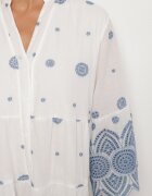 rosa Rochie tip cutie Albă Din bumbac cu model etno Rallea
