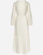 rosa Rochie tip cutie bej deschis Maxi Decorată cu cusături și nasturi Kedora