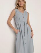 rosa Rochie Trapez Albastru deschis cu cordon legat Brystia