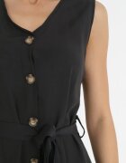 rosa Rochie Trapezoidală Neagră cu Curea Legată Brystia