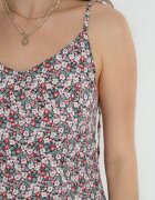 rosa Rochie Verde-Albă Cloș cu Bretele Legate și Spate Decupat Ratta