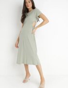 rosa Rochie Verde Bumbac Chipih