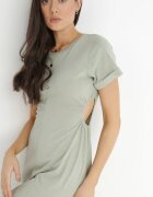 rosa Rochie Verde Bumbac Chipih