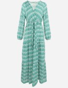 rosa Rochie Verde Cloș cu elastic în talie Mosho