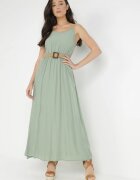 rosa Rochie Verde cu Cordon Chrysaleia