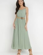 rosa Rochie Verde cu Cordon Chrysaleia