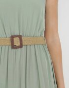rosa Rochie Verde cu Cordon Chrysaleia