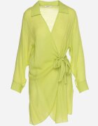 rosa Rochie Verde Deschis petrecută cu guler Qeviana