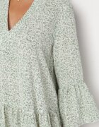 rosa Rochie Verde deschisă Evazată cu Volane Chrisley