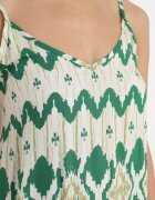 rosa Rochie Verde Din viscoză cu bretele reglabile cu model geometric Vididia