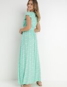 rosa Rochie Verde din Viscoză Kephestra