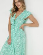 rosa Rochie Verde din Viscoză Kephestra