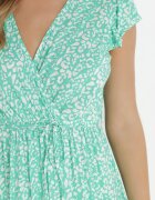 rosa Rochie Verde din Viscoză Kephestra