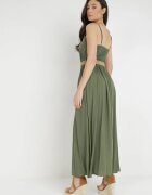 rosa Rochie Verde închis cu Curea Chrysaleia