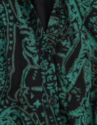 rosa Rochie Verde închis Evazată cu Cordon Legat Gylten