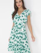 rosa Rochie Verde Petrecută cu elastic în talie Mubill