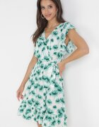 rosa Rochie Verde Petrecută cu elastic în talie Mubill