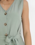 rosa Rochie Verde Trapez cu cordon legat Brystia