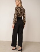 rosa Salopetă Maro-Negru cu imprimeu leopard cu curea lată Vaison