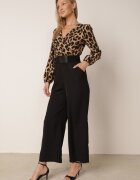 rosa Salopetă Maro-Negru cu imprimeu leopard cu curea lată Vaison