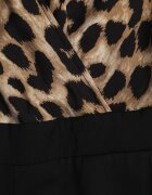 rosa Salopetă Maro-Negru cu imprimeu leopard cu curea lată Vaison
