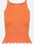 rosa Top Portocaliu Clasic din Material Reiat cu Viscoză și Finisaj Decorativ Grunvia