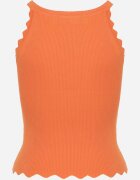 rosa Top Portocaliu Clasic din Material Reiat cu Viscoză și Finisaj Decorativ Grunvia