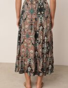 rosita Fustă Bej-Neagră din Viscoză cu model Paisley Ellishea