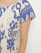 rosita Rochie Albastră Din Viscoză cu Model Geometric Cleanna