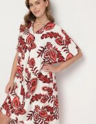 rosita Rochie Bordo cu In și Viscoză Decorată cu Zirconii Sadelune