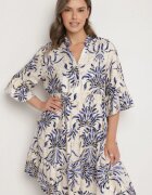 rosita Rochie Cloș Albastră cu In cu Imprimeu Metalic Filasenia