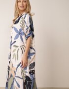 rosita Rochie din viscoză cu croială boxy și model vegetal Peredeia Albastră