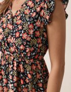 rosita Rochie Granat Evazată din Viscoză Florală Evalis