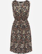 rosita Rochie Granat Evazată din Viscoză Florală Evalis