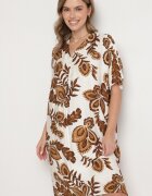 rosita Rochie Maro din In și Viscoză Decorată cu Zirconii Sadelune