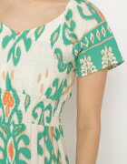 rosita Rochie Verde Viscoză cu Model Geometric Cleanna