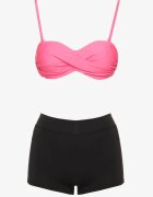 rosse line Bikini Fuksjowe din 3 piese Sutien cu nod Chiloți figi și Chiloți boxeri Levinna