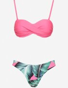 rosse line Bikini Fuksjowe din 3 piese Sutien cu nod Chiloți figi și Chiloți boxeri Levinna