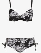 rosse line Bikini negru Sutien cu legătură și Chiloți tip slip Norettia